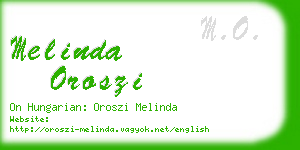 melinda oroszi business card